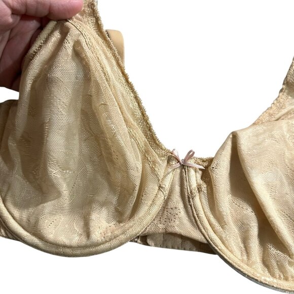 Lane Bryant Cacique Lightly Lined Underwire Bra Tan Lace Size 40C Modern Lace - Picture 2 of 6